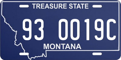MT license plate 930019C