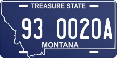 MT license plate 930020A