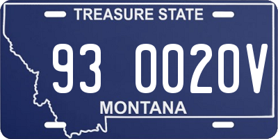 MT license plate 930020V