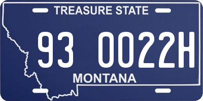 MT license plate 930022H