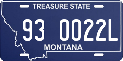 MT license plate 930022L