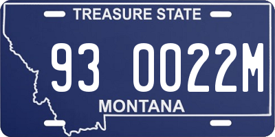 MT license plate 930022M