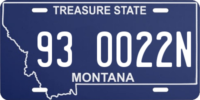 MT license plate 930022N