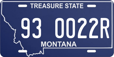MT license plate 930022R
