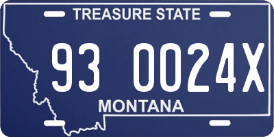 MT license plate 930024X