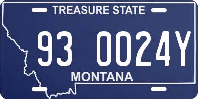 MT license plate 930024Y