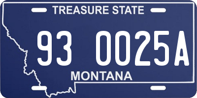 MT license plate 930025A