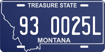 MT license plate 930025L