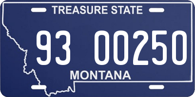 MT license plate 930025O