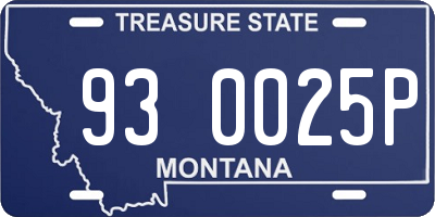 MT license plate 930025P