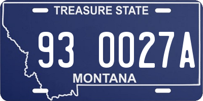 MT license plate 930027A