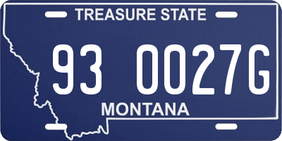 MT license plate 930027G