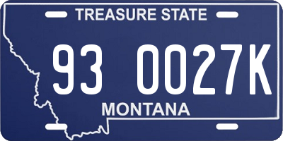 MT license plate 930027K