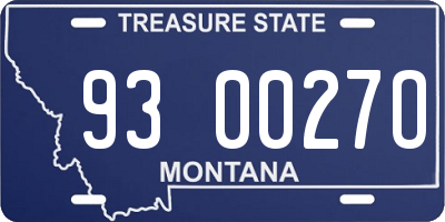 MT license plate 930027O