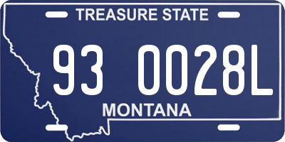 MT license plate 930028L