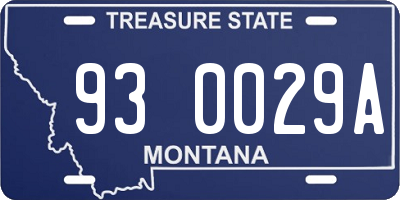 MT license plate 930029A