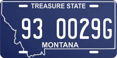 MT license plate 930029G