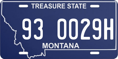 MT license plate 930029H