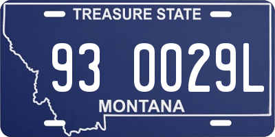 MT license plate 930029L