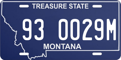MT license plate 930029M