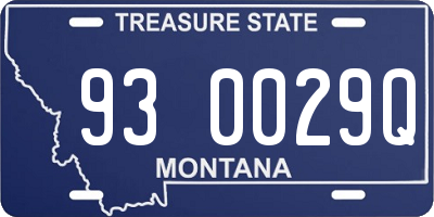 MT license plate 930029Q