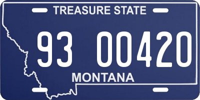 MT license plate 930042O