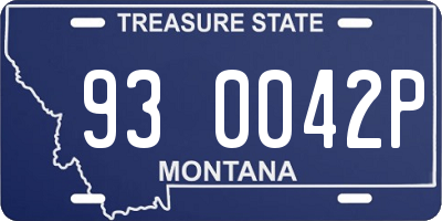 MT license plate 930042P
