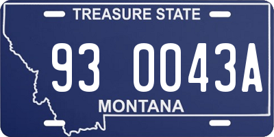 MT license plate 930043A