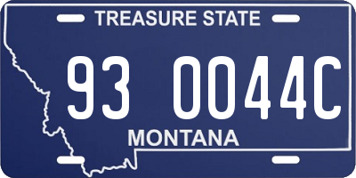 MT license plate 930044C