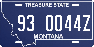 MT license plate 930044Z