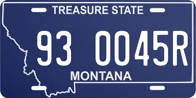MT license plate 930045R