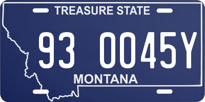 MT license plate 930045Y