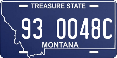 MT license plate 930048C