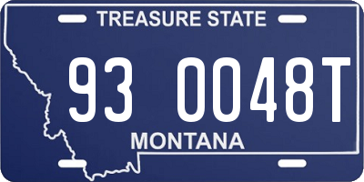 MT license plate 930048T