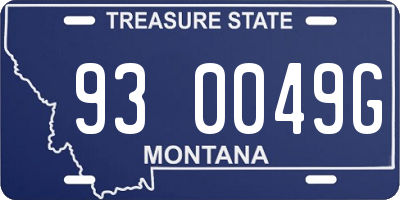 MT license plate 930049G
