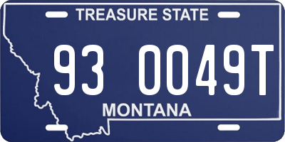 MT license plate 930049T