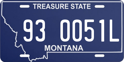 MT license plate 930051L