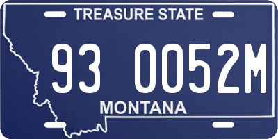 MT license plate 930052M