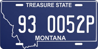 MT license plate 930052P