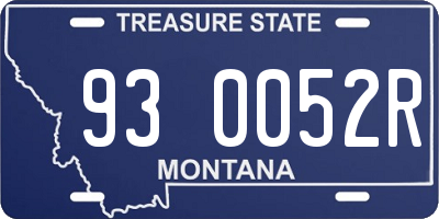 MT license plate 930052R