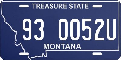 MT license plate 930052U