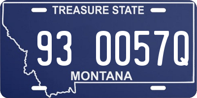 MT license plate 930057Q