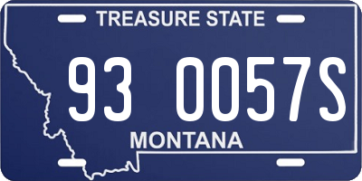MT license plate 930057S
