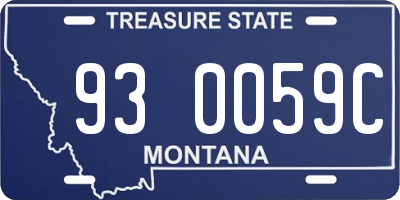MT license plate 930059C