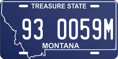 MT license plate 930059M