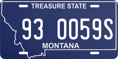 MT license plate 930059S