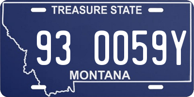 MT license plate 930059Y