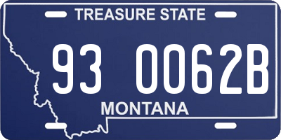 MT license plate 930062B