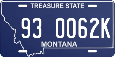 MT license plate 930062K