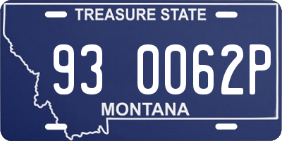 MT license plate 930062P